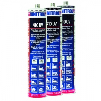 Poliuretano klijai - hermetikas 0,31l 410 UV DINITROL Pilkas